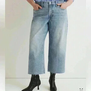 Madewell NEW Perfect Vintage Wide-Leg Crop Jean High Rise Women's Size 28W NWT‎